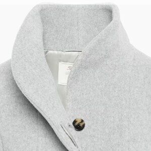 Wilfred Cocoon Coat - Light Heather Grey - Size S